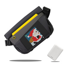 Divoom Pixoo sling bag V Premium Weather proof with Led Pixel Art Display &amp; App Control Black