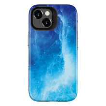 Evelatus Apple iPhone 15 Armor dėklas TPU+PC, pritaikytas spausdinimo dizainas, galaktikos mėlynas