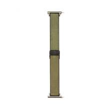 Connect 22mm Silicone Leather Watch Strap with Magnetic Forest Green