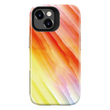 Evelatus Apple iPhone 15 Armor dėklas TPU+PC su individualiu spausdintu dizainu, geltonai oranžinis