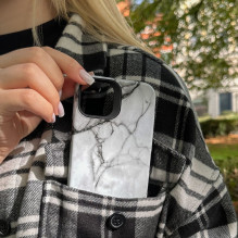 „Evelatus“ „Apple iPhone 15 Plus“ šarvinis dėklas TPU+PC, pritaikytas spausdinimo dizainas, marmuro baltumo