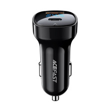 „Acefast“ automobilinis įkroviklis 66 W USB C tipo / USB, PPS, maitinimo šaltinis, greitas įkrovimas 4.0, AFC, FCP, juod „Acefast“ automobilinis įkroviklis 66 W USB C tipo / USB, PPS, maitinimo šaltinis, greitas įkrovimas 4.0, AFC, FCP, juod