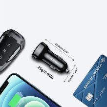 Acefast Acefast car charger 66W USB Type C / USB, PPS, Power Delivery, Quick Charge 4.0, AFC, FCP black (B4 black) Acefast Acefast car charger 66W USB Type C / USB, PPS, Power Delivery, Quick Charge 4.0, AFC, FCP black (B4 black)