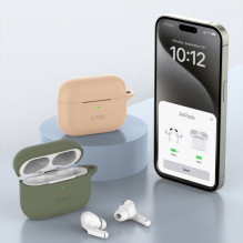 „Tech-Protect“ silikoninis dėklas „Apple AirPods Pro 1/2“, žalias „Tech-Protect“ silikoninis dėklas „Apple AirPods Pro 1/2“, žalias