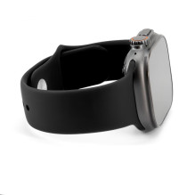 „Connect Watch“ 42 / 44 / 45 mm silikoninis laikrodžio dirželis (140 mm M / L), juodas