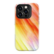 Evelatus Apple iPhone 15 Pro Armor dėklas TPU+PC su individualiu spausdintu dizainu, geltonai oranžinis