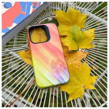 Evelatus Apple iPhone 15 Pro Armor case TPU+PC Customized Print Design Yellow Orange