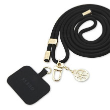 „Guess Guess GUOUCNMG4EK“ universalus CBDY virvelės dirželis, juodas / juodas nailono 4G metalinis pakabukas
