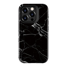 „Evelatus Apple iPhone 15 Pro Max“ šarvinis dėklas TPU+PC, pritaikytas spausdinimo dizainas, marmuro juodas