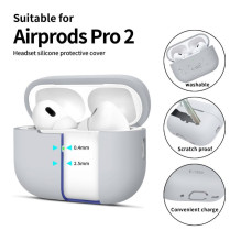 Tech-Protect Apple AirPods Pro 1 / 2 Silicone Case Gray