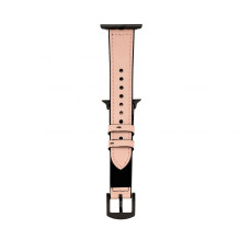 „Connect Watch“ 42 / 44 / 45 mm silikoninis lopas, odinis laikrodžio dirželis (132 mm, M / L), rausvai smėlio spalvos „Connect Watch“ 42 / 44 / 45 mm silikoninis lopas, odinis laikrodžio dirželis (132 mm, M / L), rausvai smėlio spalvos
