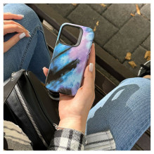 Evelatus Apple iPhone 15 Pro Max Armor dėklas TPU+PC, pritaikytas spaudos dizainas, mėlynai rožinis