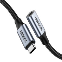Ugreen Ugreen US372 80810 USB-C - USB-C PD QC kabelis 100W 5A 10Gbps 0.5m - pilkas