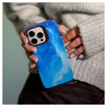 Evelatus Apple iPhone 15 Pro Max Armor dėklas TPU+PC, pritaikytas spausdinimo dizainas, galaktikos mėlynas