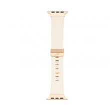 Connect Watch 38 / 40 / 41mm Single loop buckle leather Watch Straps White Connect Watch 38 / 40 / 41mm Single loop buckle leather Watch Straps White