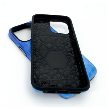 Evelatus Apple iPhone 15 Pro Max Armor dėklas TPU+PC, pritaikytas spausdinimo dizainas, galaktikos mėlynas