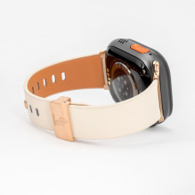 „Connect Watch“ 38 / 40 / 41 mm odiniai laikrodžio dirželiai su vienos kilpos sagtimi, balti „Connect Watch“ 38 / 40 / 41 mm odiniai laikrodžio dirželiai su vienos kilpos sagtimi, balti
