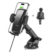 Universalus „Tech-Protect CM15W-V1“ automobilio telefono laikiklis su 15 W indukciniu įkrovikliu, skirtas kabinai / oro 