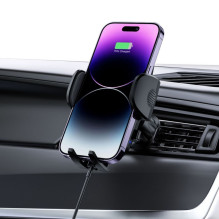 Universalus „Tech-Protect CM15W-V1“ automobilio telefono laikiklis su 15 W indukciniu įkrovikliu, skirtas kabinai / oro 