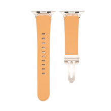 Connect Watch 42 / 44 / 45mm Single loop buckle leather Watch Straps Rose pink Connect Watch 42 / 44 / 45mm Single loop buckle leather Watch Straps Rose pink