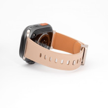 Connect Watch 42 / 44 / 45mm Single loop buckle leather Watch Straps Rose pink Connect Watch 42 / 44 / 45mm Single loop buckle leather Watch Straps Rose pink