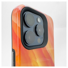 Evelatus Apple iPhone 15 Pro Max Armor dėklas TPU+PC su individualiu spausdintu dizainu, geltonai oranžinis