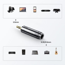 Ugreen Ugreen adapter 3.5mm audio adapter (male) to 6.35mm mini jack (female) gray (AV168) Grey Ugreen Ugreen adapter 3.5mm audio adapter (male) to 6.35mm mini jack (female) gray (AV168) Grey