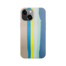 Evelatus Apple iPhone 15 silikoninis dėklas, įvairiaspalvis, mėlynai rožinis