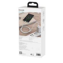 Baseus USB kabelis, skirtas USB-C, Baseus Cafule, 66W, 1m (baltas)