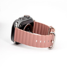 „Connect Watch“ 42 / 44 / 45 mm jūrinės odos laikrodžio dirželis, dūminio violetinio atspalvio „Connect Watch“ 42 / 44 / 45 mm jūrinės odos laikrodžio dirželis, dūminio violetinio atspalvio