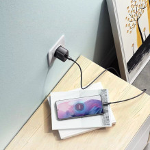 Ugreen USB C tipo įkroviklis 25W maitinimo šaltinis + USB C tipo laidas 2m (50581) juodas Ugreen USB C tipo įkroviklis 25W maitinimo šaltinis + USB C tipo laidas 2m (50581) juodas