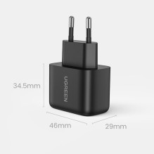 Ugreen USB Type C charger 25W Power Delivery + USB Type C cable 2m (50581) Black Ugreen USB Type C charger 25W Power Delivery + USB Type C cable 2m (50581) Black