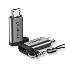 Ugreen Ugreen adapteris USB C tipo į micro USB adapteris pilkas (50590) pilkas