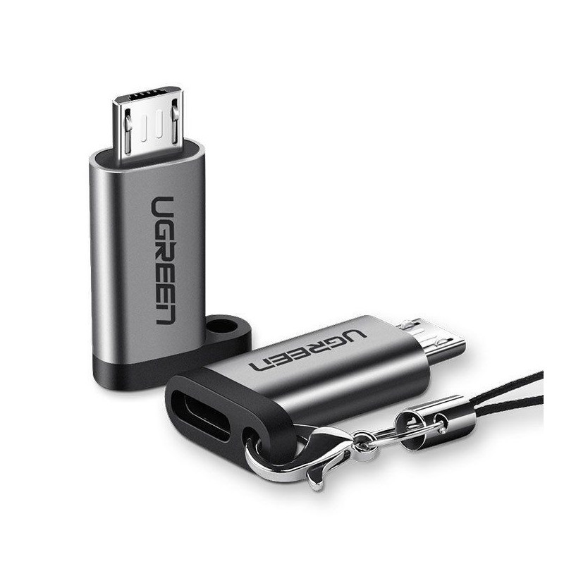 Ugreen Ugreen adapteris USB C tipo į micro USB adapteris pilkas (50590) pilkas