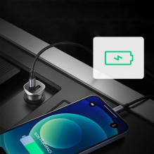 Ugreen CD130 USB-A / USB-C 30W automobilinis įkroviklis, pilkas Ugreen CD130 USB-A / USB-C 30W automobilinis įkroviklis, pilkas