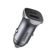 Ugreen CD130 USB-A / USB-C 30W Car Charger Grey Ugreen CD130 USB-A / USB-C 30W Car Charger Grey