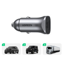 Ugreen CD130 USB-A / USB-C 30W Car Charger Grey Ugreen CD130 USB-A / USB-C 30W Car Charger Grey