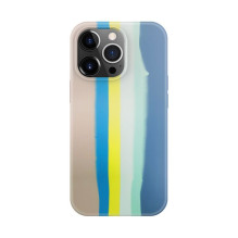 Evelatus Apple iPhone 15 Pro silikoninis dėklas, įvairiaspalvis, mėlynai rožinis