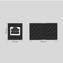 „Ugreen Ugreen“ tinklo jungtis Ethernet RJ45 10 Gbps tinklo kabelio jungtis, juoda (NW114 20390), juoda „Ugreen Ugreen“ tinklo jungtis Ethernet RJ45 10 Gbps tinklo kabelio jungtis, juoda (NW114 20390), juoda