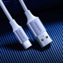 Ugreen Ugreen US288 60131 USB-A / USB-C QC 3.0 3A 1m kabelis - baltas, baltas