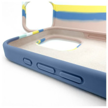 Evelatus Apple iPhone 15 Pro Max Silicone case Multi-Colored Blue Pink