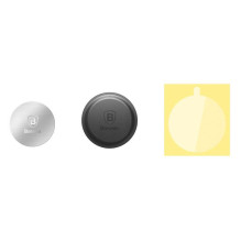 Baseus Baseus Magnet Iron Suit self-adhesive plates for magnetic holders - silver and black (2 pcs.)