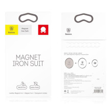 Baseus Baseus Magnet Iron Suit self-adhesive plates for magnetic holders - silver and black (2 pcs.)