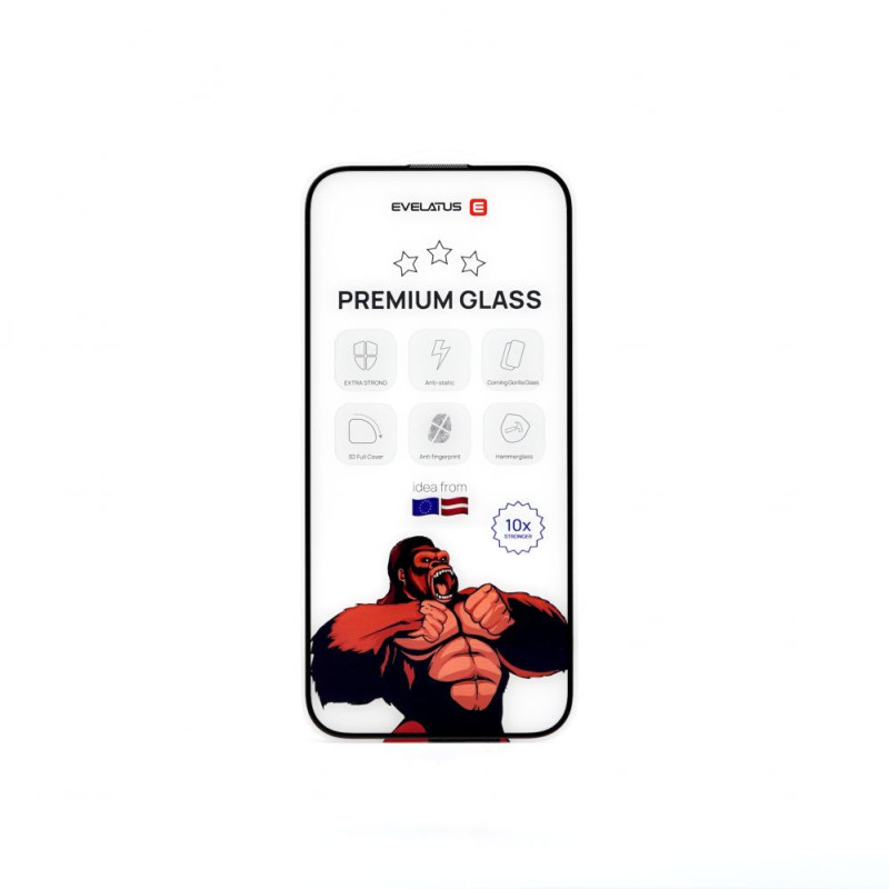 „Evelatus Xiaomi 14 2.5D“ pilnai uždengtas „Japan Glue“ stiklas, antistatinis, juodas