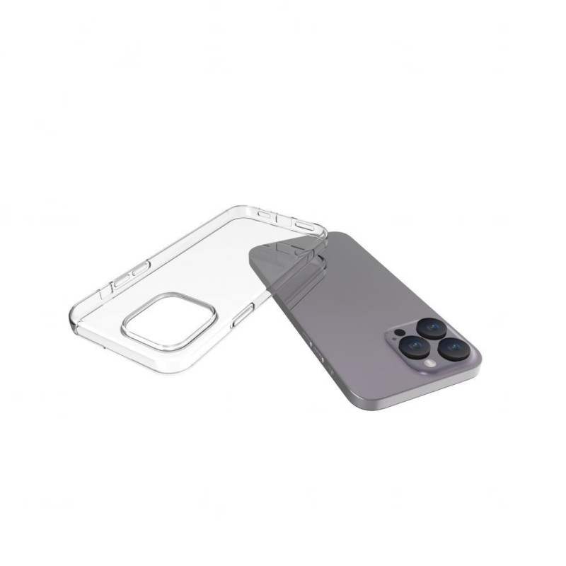 Apple iPhone 15 Pro Max skaidrus silikoninis dėklas, 1,5 mm TPU, permatomas