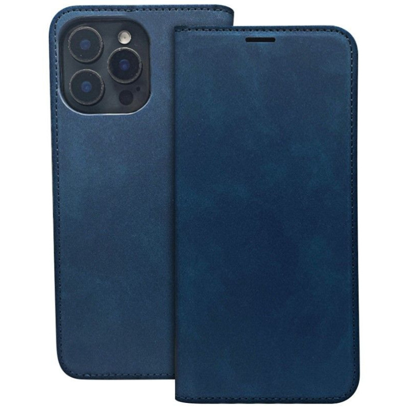 iLike Samsung Galaxy A35 5G Smart Suede case Navy Blue