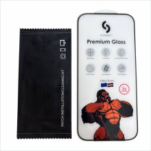 Connect Apple iPhone 16 Pro Max Corning Gorilla Glass Anti-Static 3D Full Cover 5X Stronger Black