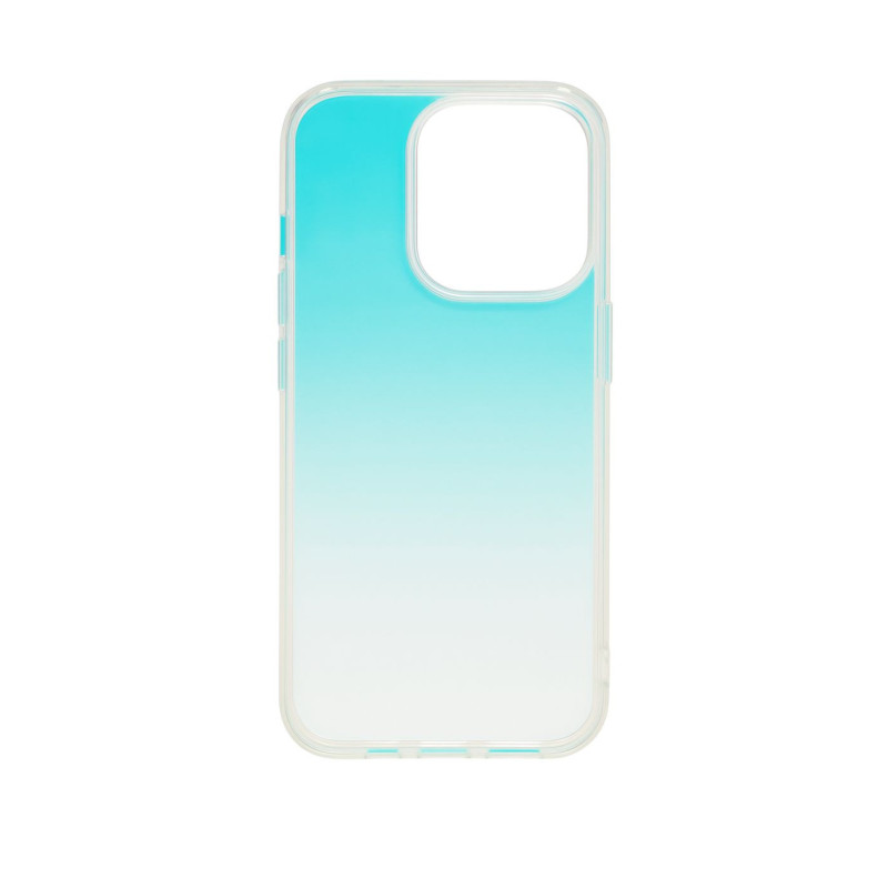 Prijunkite Apple iPhone 15 skaidrų gradientinį dėklą su chameleono raštu