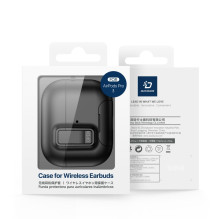 Dux Ducis Apple AirPods Pro 3 PECQ serijos PC+TPU dėklas su kabliuku, juodas Dux Ducis Apple AirPods Pro 3 PECQ serijos PC+TPU dėklas su kabliuku, juodas
