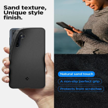Spigen - Spigen Essential SandBlast Case for Samsung Galaxy M55 5G - Matte Black Spigen - Spigen Essential SandBlast Case for Samsung Galaxy M55 5G - Matte Black